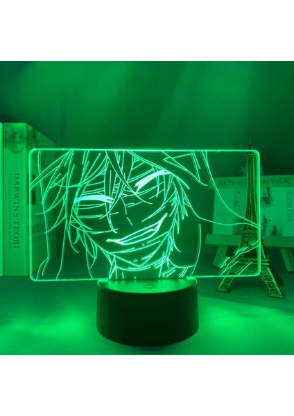Angels Of Death Anime 3D Boy Için Gece Işığı 16 Renk Kız Odası Dekor Illusion LED Lamba USB Manga Ölüm Melekleri Şekil Uygun Çocuklar Hayranlar Yılbaşı Hediyeleri (Yurt Dışından) fırsatları