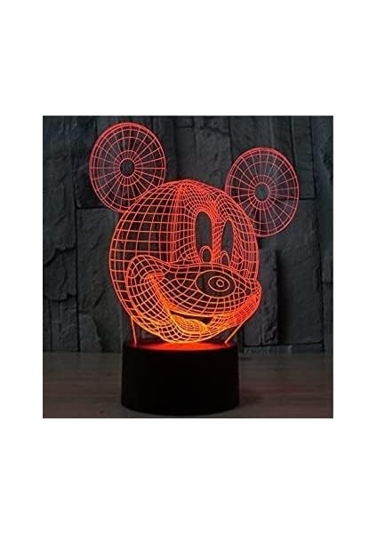 3D Optik Illüzyon Gece Işıkları, 3D Gece Lambası Dokunmatik Anahtar Dekor Lambası LED Masa Masa Lambası (3d LAMBA-006) (Yurt Dışından)