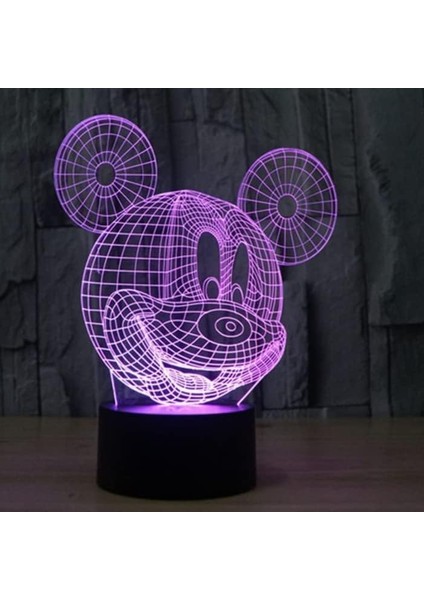 3D Optik Illüzyon Gece Işıkları, 3D Gece Lambası Dokunmatik Anahtar Dekor Lambası LED Masa Masa Lambası (3d LAMBA-006) (Yurt Dışından)