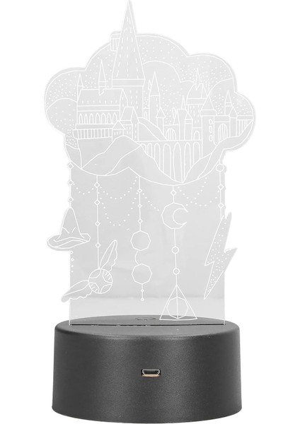3D Kale Gece Lambası, 3D Gece Lambası Kale Deseni 7 Renkli Dokunmatik Anahtar LED Gece Lambası Doğum Günü Için USB Powered Başucu Işık Çocuklar Çocuklar Dekor Oyuncak Hediye (Yurt Dışından)