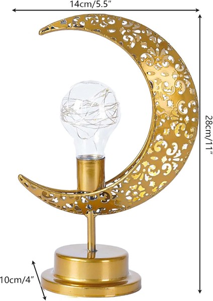 Bayram El Sanatları Gece Lambası, 3D Ramazan Mübarek Lamba Süslemeleri, Altın Oymak Ay Yıldız Müslüman Atmosfer Lambası Yatak Odası Oturma Odası Arkadaşlar Inananlar Hediyeler-Style4 (Yurt Dışından)