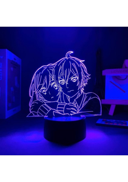 Hori San To Miyamura Kun Anime 3D Gece Lambası Boy Için 16 Renk Kız Odası Dekoru Illusion LED Lamba USB Manga Horimiya Şekil Uygun Çocuk Hayranları Yılbaşı Hediyeleri (Siyah) (Yurt Dışından)