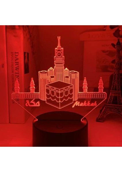 3D Müslüman Islam Allah Kalesi Gece Lambası Masa Danışma Optik Illüzyon Lambaları 7 Renk Değiştiren Işıklar LED Masa Lambası Noel Ev Aşk Doğum Günü Çocuk Çocuk Dekor Oyuncak Hediye (Yurt Dışından) fiyatları