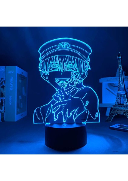 Tuvalete Bağlı Anime 3D Erkek Için Gece Lambası 16 Renk Kız Odası Dekoru Illusion LED Lamba USB Manga Hanako Kun Şekil Uygun Çocuk Hayranları Noel Hediyeleri (Tuvalet Bound4) (Yurt Dışından)