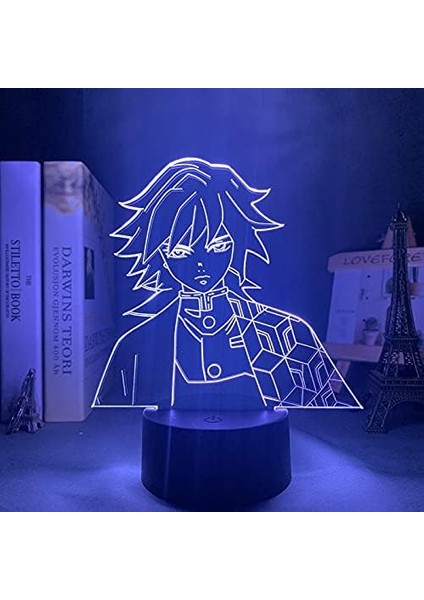 Denaon Slayer Anime 3D Erkek Için Gece Lambası 16 Renk Kız Odası Dekor Illusion LED Lamba USB Manga Kimetsu Hiçbir Yaiba Şekil Uygun Çocuklar Hayranlar Yılbaşı Hediyeleri (Yurt Dışından)