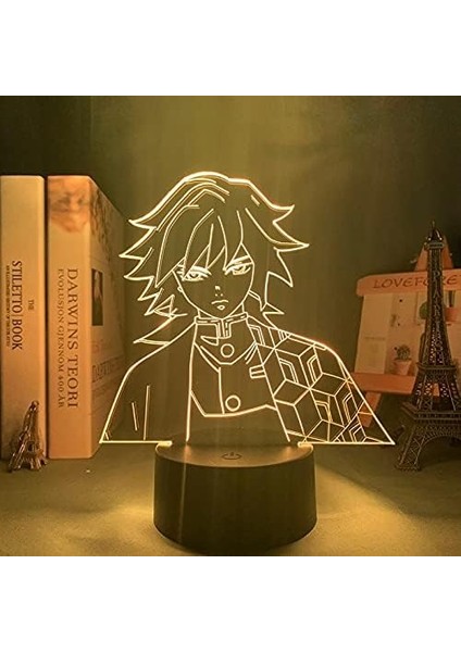 Denaon Slayer Anime 3D Erkek Için Gece Lambası 16 Renk Kız Odası Dekor Illusion LED Lamba USB Manga Kimetsu Hiçbir Yaiba Şekil Uygun Çocuklar Hayranlar Yılbaşı Hediyeleri (Yurt Dışından) modelleri