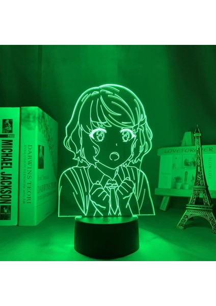 Anime 3D Lamba Rascal Tavşan Kız Rüya Değil LED Gece Lambası Odası Dekor Için Gece Lambası Hediye Tomoe Koga Neon Işık (Yurt Dışından)