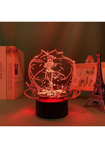 Oyun Genshin Darbe Jean Şekil LED Lamba 3D Gece Işığı Anime Aşıklar Hediye Işık LED Gece Lambaları Çocuklar Için Yatak Odası Dekorasyonu Çocuk Doğum Günü Hediyesi Noel Hediyesi (Yurt Dışından)