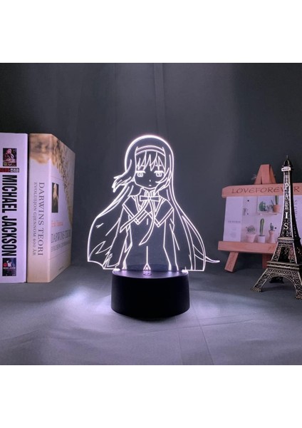 Puella Magi Madoka Magica Sayaka Miki Anime 3D Erkek Için Gece Lambası 16 Renk Kız Odası Dekoru Illusion LED Lamba USB Manga Miki Şekil Uygun Çocuklar Hayranlar Yılbaşı Hediyeleri (Yurt Dışından) fiyatları