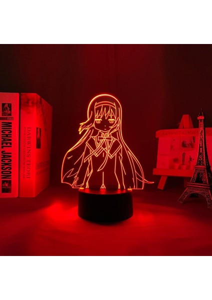 Puella Magi Madoka Magica Sayaka Miki Anime 3D Erkek Için Gece Lambası 16 Renk Kız Odası Dekoru Illusion LED Lamba USB Manga Miki Şekil Uygun Çocuklar Hayranlar Yılbaşı Hediyeleri (Yurt Dışından) modelleri
