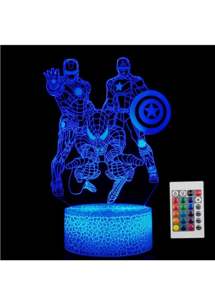 3D Illusion Gece Işığı LED Masa Lambası Dokunmatik Kontrol Ev Dekorasyonu Veya Tatil Için 7 Renk Değişimi Çocuk Hediyeleri (Yurt Dışından)