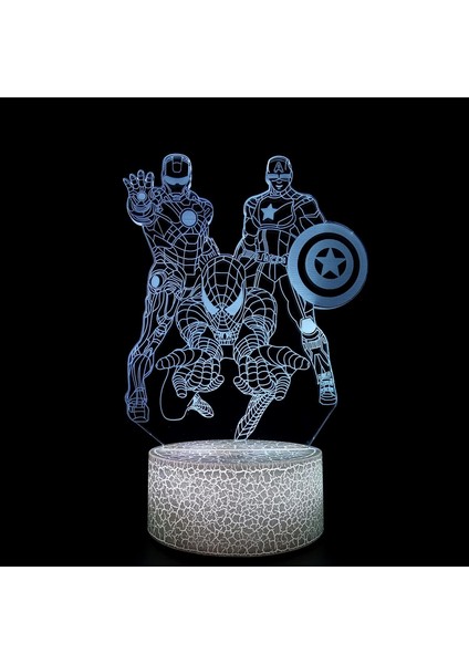 3D Illusion Gece Işığı LED Masa Lambası Dokunmatik Kontrol Ev Dekorasyonu Veya Tatil Için 7 Renk Değişimi Çocuk Hediyeleri (Yurt Dışından)