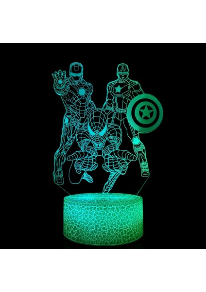 3D Illusion Gece Işığı LED Masa Lambası Dokunmatik Kontrol Ev Dekorasyonu Veya Tatil Için 7 Renk Değişimi Çocuk Hediyeleri (Yurt Dışından)