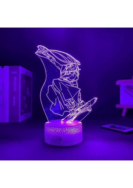 Sk8 The Infinity Anime 3D Boy Için Gece Lambası 16 Renk Kız Odası Dekoru Illusion LED Lamba USB Manga Reki x Langa Şekil Uygun Çocuk Hayranları Yılbaşı Hediyeleri (Sk8 The Infinity 4) (Yurt Dışından)