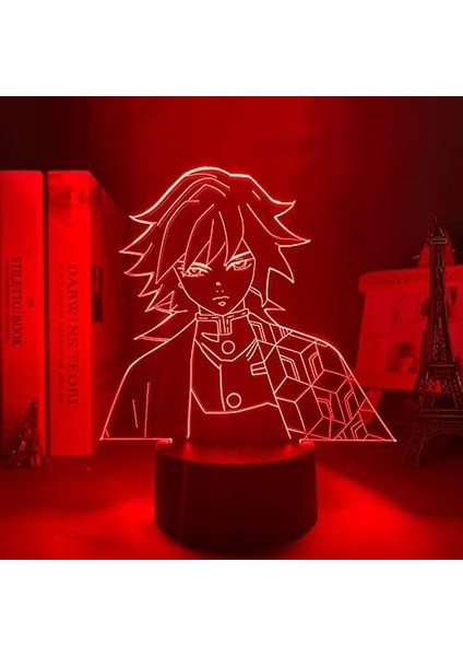 Denaon Slayer Anime 3D Erkek Için Gece Lambası 16 Renk Kız Odası Dekor Illusion LED Lamba USB Manga Kimetsu Hiçbir Yaiba Şekil Uygun Çocuklar Hayranlar Yılbaşı Hediyeleri (Yurt Dışından) fırsatları