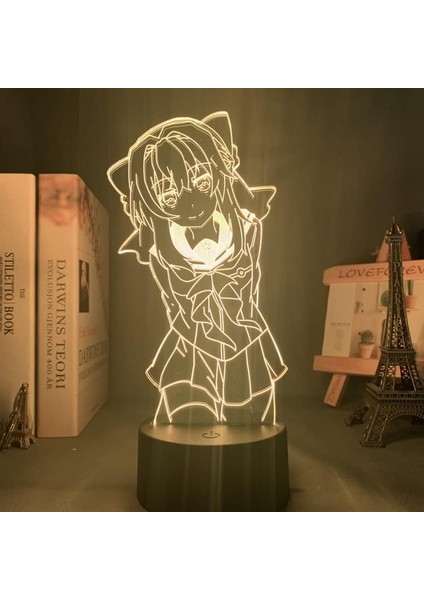 Çocuklar Için Sabit Gece Işığı, 3D Illüzyon Işığı 7 Renk Değişimi Tatil Doğum Günü Yatak Odası Dekorasyonu LED Gece Lambası Doğum Günü Hediyesi Huaifu Manga LED Işık 3D Anime Işığı (Yurt Dışından) modelleri