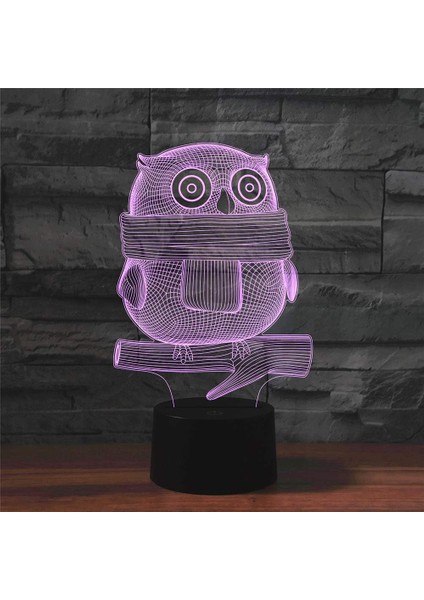 Çocuklar Için Gece Lambası 3D Hayvan Baykuş LED Lamba Uzaktan Kumanda ile 16 Renk Değiştirme Noel Doğum Günü Hediyesi Çocuk Için (Yurt Dışından)