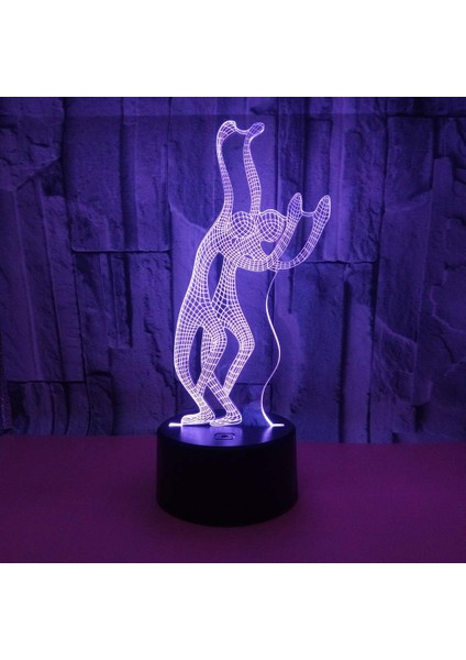 3D Gece Lambası Renk Değişimi Çocuklar LED Gece Lambası 3D LED Gece Lambası 7 Renkli Işık ile Harika Kutup Ayısı Ev Dekoru Işığı Inanılmaz Görsel Yanılsama (Yurt Dışından)