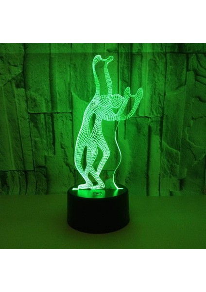 3D Gece Lambası Renk Değişimi Çocuklar LED Gece Lambası 3D LED Gece Lambası 7 Renkli Işık ile Harika Kutup Ayısı Ev Dekoru Işığı Inanılmaz Görsel Yanılsama (Yurt Dışından)