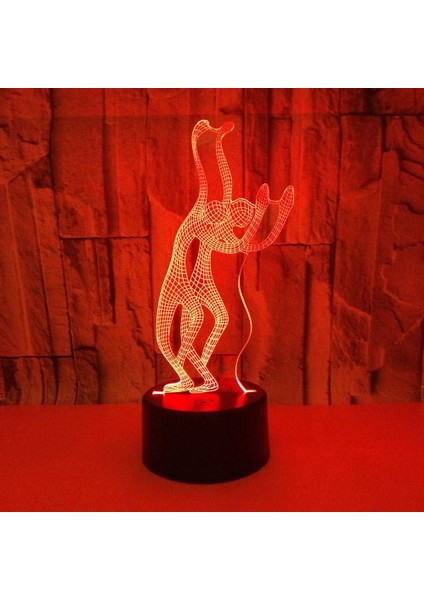 3D Gece Lambası Renk Değişimi Çocuklar LED Gece Lambası 3D LED Gece Lambası 7 Renkli Işık ile Harika Kutup Ayısı Ev Dekoru Işığı Inanılmaz Görsel Yanılsama (Yurt Dışından)