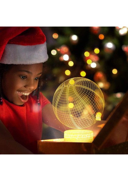 Uzaktan Dokunmatik Kontrol ile Basketbol 3D Lamba Gece Lambası Çoklu Renk Parlaklığı Spor Severler Erkek Kız Çocuklar Için Ayarlanmış Hediyeler (Yurt Dışından) fiyatları