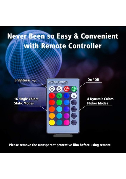 Uzaktan Dokunmatik Kontrol ile Basketbol 3D Lamba Gece Lambası Çoklu Renk Parlaklığı Spor Severler Erkek Kız Çocuklar Için Ayarlanmış Hediyeler (Yurt Dışından) modelleri