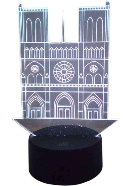 3D Gece Işıkları, 7 De Lamba Masa Optik 3D Gece Lambaları Masa Paris Renkleri Işık LED Işık LED Işıklar 10 F (B, Tek Boyut) (Yurt Dışından)