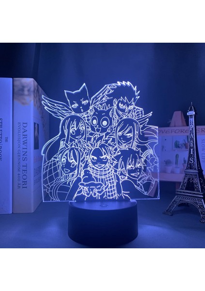 Manga Fairy Tail Grup Gece Lambası LED Dokunmatik Sensör Gece Lambası Çocuk Odası Dekor Için Çocuklar Hediye Masa 3D Lamba Anime Fairy Tail (Yurt Dışından)
