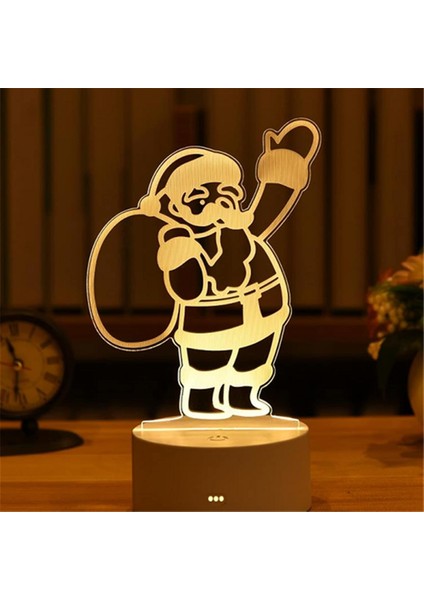 1 Adet Romantik Aşk 3D Akrilik Ev Için LED Lamba Çocuk Gece Lambası Masa Lambası Doğum Günü Partisi Dekoru Sevgililer Günü Başucu Lambası (Renk: USB Sıcak Beyaz, Renk Yayan: Ağaç) (Yurt Dışından)