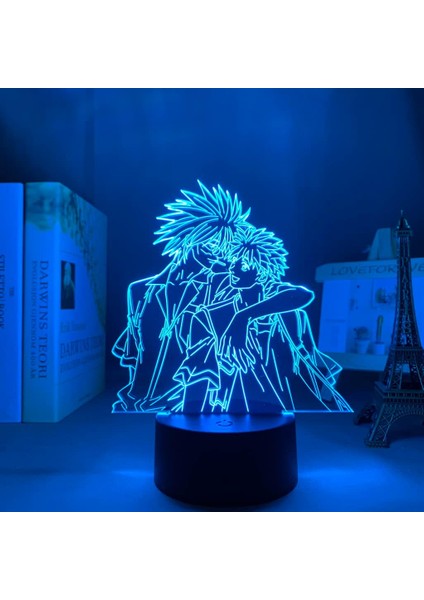 Getbackers Ban ve Ginji Anime 3D Erkek Için Gece Lambası 16 Renk Kız Odası Dekoru Illusion LED Lamba USB Manga Getbackers Ban ve Ginji Figürü Uygun Çocuk Hayranları Yılbaşı Hediyeleri (Yurt Dışından)