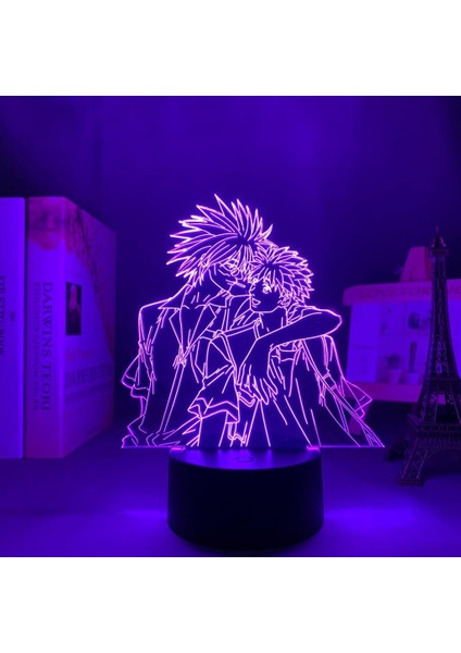 Getbackers Ban ve Ginji Anime 3D Erkek Için Gece Lambası 16 Renk Kız Odası Dekoru Illusion LED Lamba USB Manga Getbackers Ban ve Ginji Figürü Uygun Çocuk Hayranları Yılbaşı Hediyeleri (Yurt Dışından)