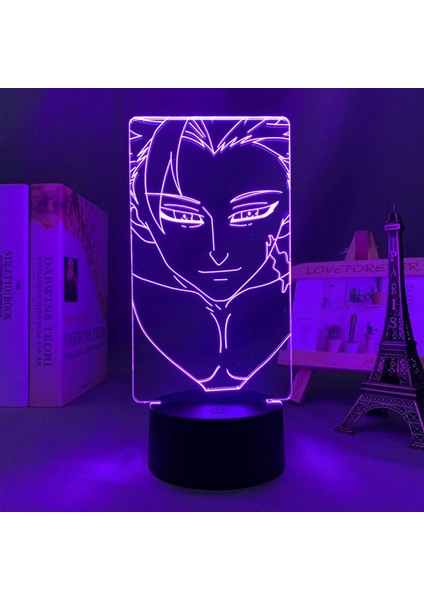 Anime LED Lamba Yedi Ölümcül Günah Yasağı Odası Dekor Için Renk Değiştiren Gece Işıkları Hediye Manga 3D Işık Yedi Ölümcül Günah (Yurt Dışından)