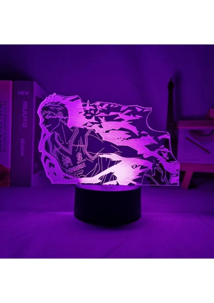 Kurokos Basketbol Anime 3D Erkek Için Gece Lambası 16 Renk Kız Odası Dekor Illusion LED Lamba USB Manga Daiki Aomine Şekil Uygun Çocuklar Hayranlar Noel Hediyeleri (Yurt Dışından) fiyatları