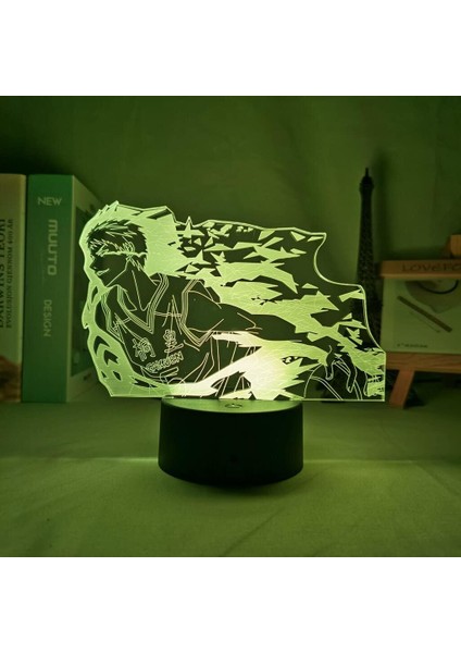Kurokos Basketbol Anime 3D Erkek Için Gece Lambası 16 Renk Kız Odası Dekor Illusion LED Lamba USB Manga Daiki Aomine Şekil Uygun Çocuklar Hayranlar Noel Hediyeleri (Yurt Dışından) modelleri