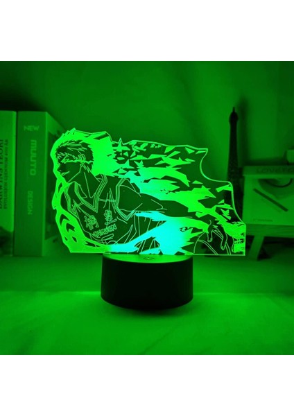 Kurokos Basketbol Anime 3D Erkek Için Gece Lambası 16 Renk Kız Odası Dekor Illusion LED Lamba USB Manga Daiki Aomine Şekil Uygun Çocuklar Hayranlar Noel Hediyeleri (Yurt Dışından) fırsatları