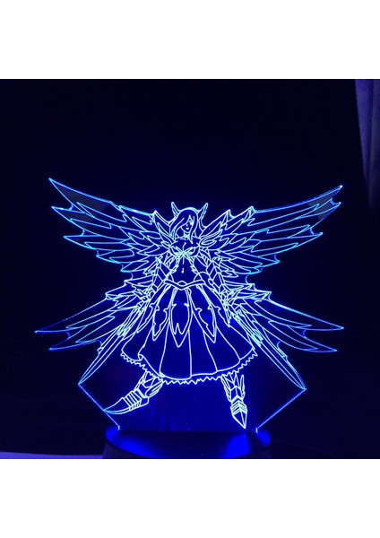 Fairy Tail Anime 3D Erkek Için Gece Lambası 16 Renk Kız Odası Dekoru Illusion LED Lamba USB Manga Erza Natsu Dragneel Şekil Uygun Çocuk Hayranları Yılbaşı Hediyeleri (Fairy Tail5) (Yurt Dışından)