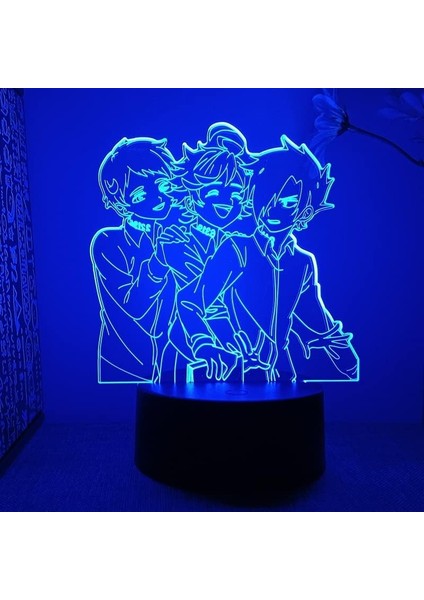 Vaat Edilen Neverland Anime 3D Gece Lambası Erkek Için 16 Renk Kız Odası Dekor Illusion LED Lamba USB Manga Emma Şekil Uygun Çocuklar Hayranlar Noel Hediyeleri (Yurt Dışından)