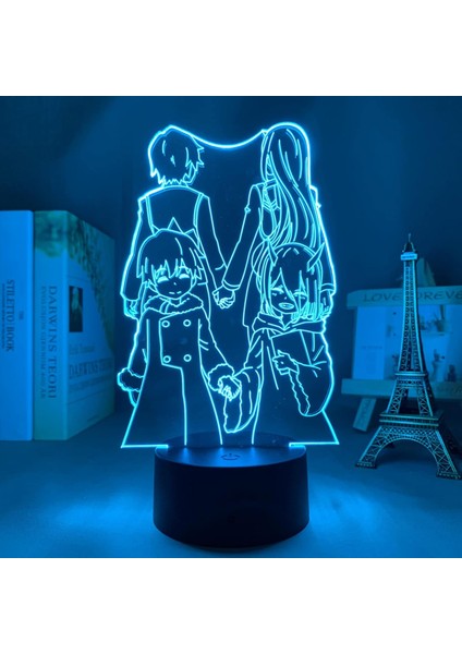 Darling In LED Gece Lambası Çocuklar Için Yatak Odası Dekoru Nightlight Doğum Günü Hediyesi Komidin 3D Lamba Anime Waifu Sıfır Iki (Yurt Dışından)