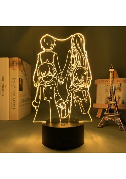 Darling In LED Gece Lambası Çocuklar Için Yatak Odası Dekoru Nightlight Doğum Günü Hediyesi Komidin 3D Lamba Anime Waifu Sıfır Iki (Yurt Dışından)