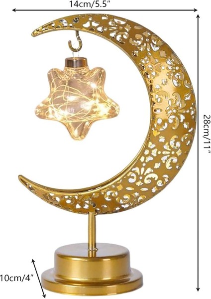 Bayram El Sanatları Gece Lambası, 3D Ramazan Mübarek Lamba Süslemeleri, Altın Oymak Ay Yıldız Müslüman Atmosfer Lambası Yatak Odası Oturma Odası Arkadaşlar Inananlar Hediyeler-Style3 (Yurt Dışından)