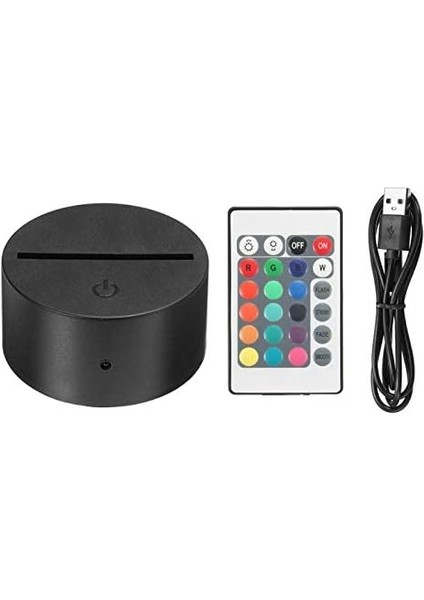 Çocuklar Hayranları Için Kaleydoskop Şekil 3D Gece Işığı, Uzaktan Kumanda ile Değişen 16 Renk, Çocuk Odası Dekoru, Şekil Manga Illusion LED Oyuncak Lamba Kız Erkek Noel Hediyeleri (Yurt Dışından)
