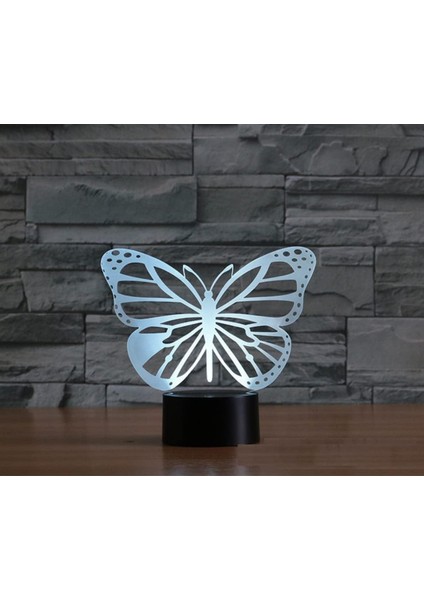 Çocuklar Için Gece Lambası 3D Kelebek LED Lamba Uzaktan Kumanda ile 16 Renk Değiştirme Noel Doğum Günü Hediyesi Çocuk Için (Yurt Dışından)