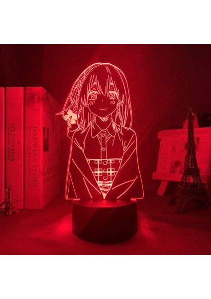 Kanojo Okarishimasu Sumi Sakurasawa LED Gece Lambası Yatak Odası Dekoru Için Hediye Gece Lambası Anime 3D Lamba Sumi Bir Kız Arkadaşı Kiralama (Yurt Dışından)