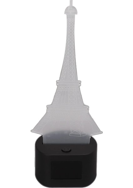 Akrilik Başucu Lambası Çift Güç Renkli Eyfel Kulesi Ofis Odası Için Tabanlı 3D Lamba (Yurt Dışından)