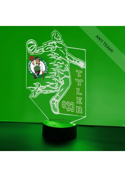 Spor Gece Işığı Masa Masa Lambası Spor Kaskı LED El Yapımı Uzaktan Kumandalı Kişiselleştirilmiş Büyük Hediye (Pro Basketbol Oyuncusu) (Yurt Dışından)