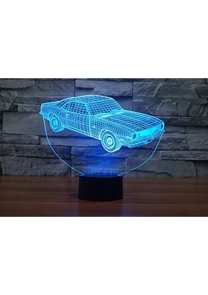 3D Spor Araba Uzaktan Kumanda 16 Renk Gece Işıkları Illusion Akrilik LED Masa Abajur Çocuk Yatak Odası Masa Dekor Çocuklar Için Doğum Günü Hediyeleri Oyuncak (Yurt Dışından) fırsatları