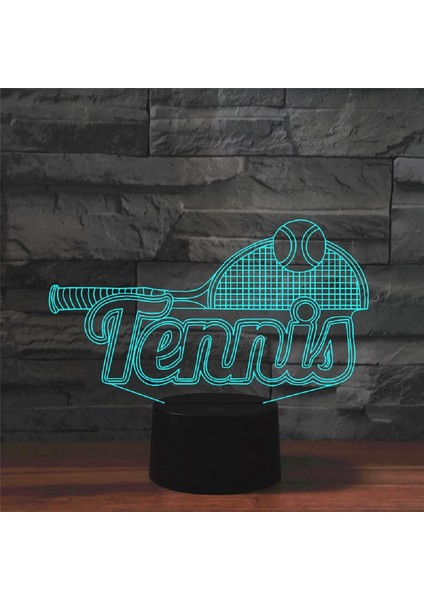 Çocuklar Için Gece Lambası 3D Oyun Tenis LED Lamba Uzaktan Kumanda ile 16 Renk Değiştirme Noel Doğum Günü Hediyesi Çocuk Için (Yurt Dışından)