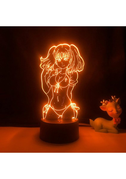 Anime 3D Lamba Yedi Ölümcül Günah Diane Gece Lambası Yatak Odası Dekorasyonu Için Hiçbir Manga LED Işık Doğum Günü Hediyesi (Yurt Dışından)