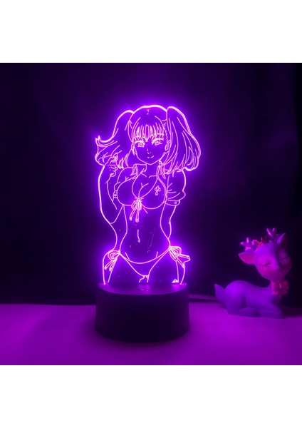 Anime 3D Lamba Yedi Ölümcül Günah Diane Gece Lambası Yatak Odası Dekorasyonu Için Hiçbir Manga LED Işık Doğum Günü Hediyesi (Yurt Dışından) fırsatları