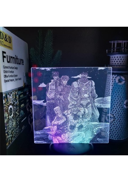 Jojo Tuhaf Macera Anime 3D Erkek Için Gece Lambası 16 Renk Kız Odası Dekoru Illusion LED Lamba USB Manga Jojo Figürü Uygun Çocuk Hayranları Noel Hediyeleri (Jojo Bizarre Adventure 7) (Yurt Dışından)